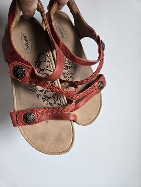 AETREX Women’s Coral Braided Strap Sandals with Decorative Medallions